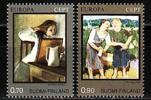 Финляндия, 1975, Европа, Живопись, 2 марки